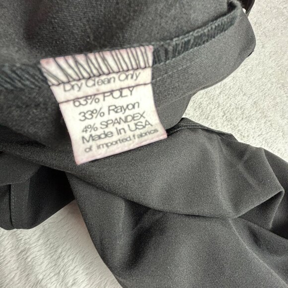 Stop Staring! Womens Suspender Style Jumpsuit Large Black Wide-Leg Stretch USA - Picture 4 of 10